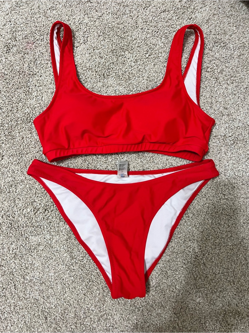 Red Two-Piece Bikini Set